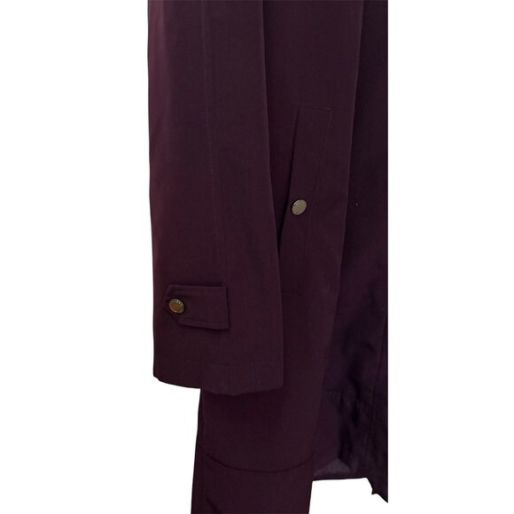 Coldwater Creek XL Women’s Purple Hooded Saturday In The Park Lined Raincoat - Picture 4 of 11
